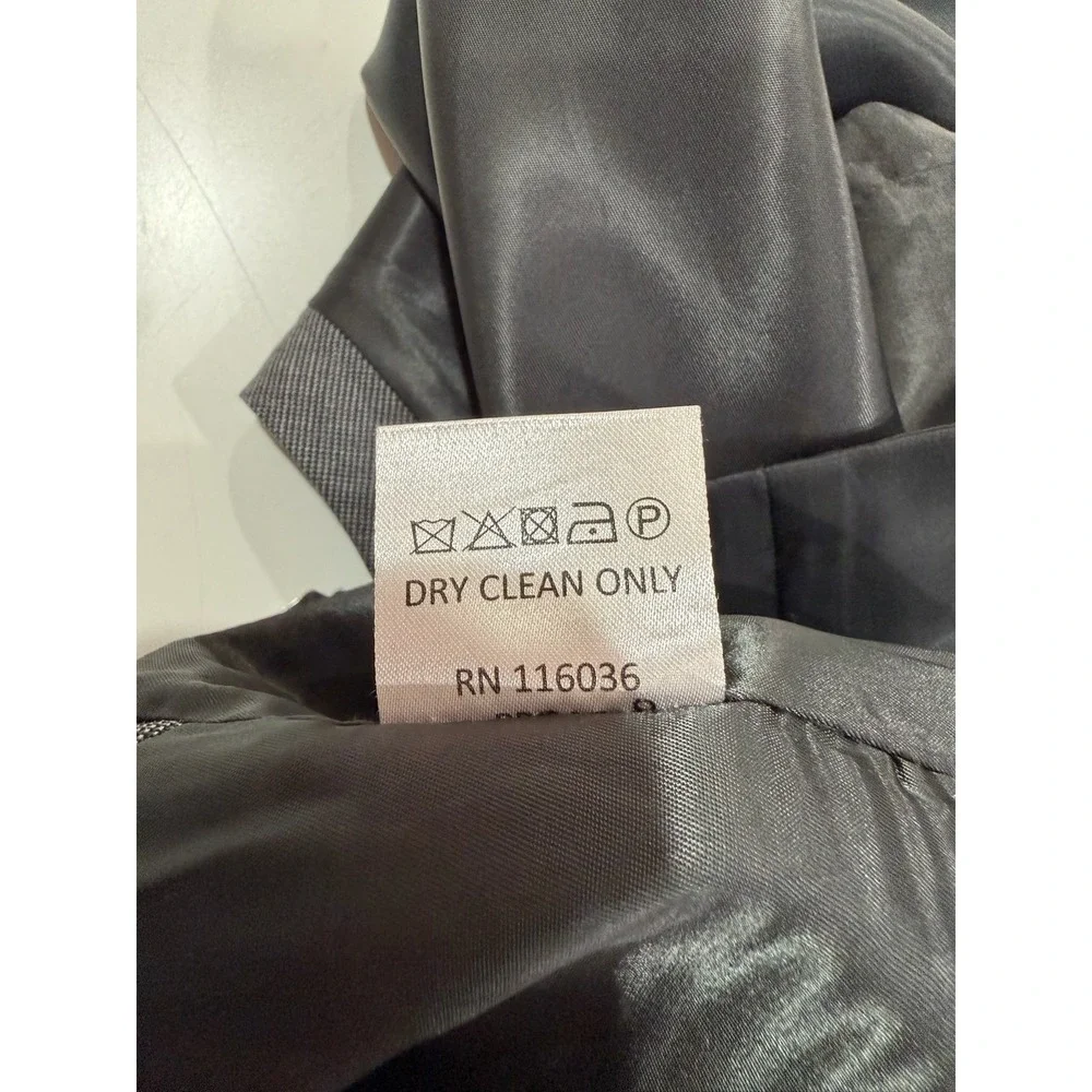 Charles Tyrwhitt Mens Grey 100% Wool Waistcoat Suit Vest Large RN 116036